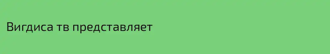 Вигдиса тв представляет